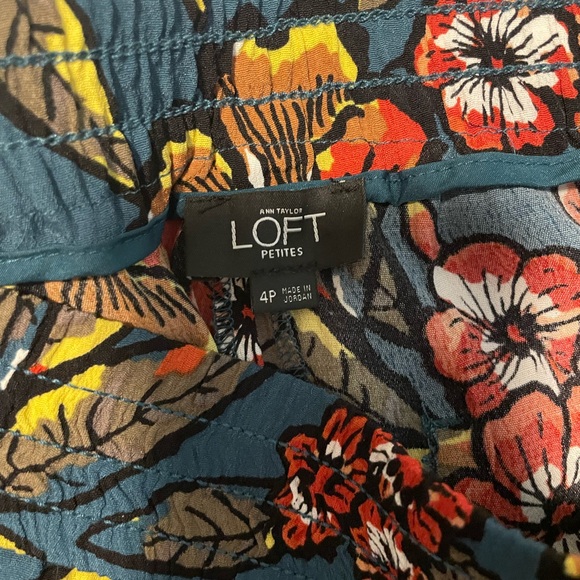 Cropped high waisted floral flowy pants - Picture 2 of 2